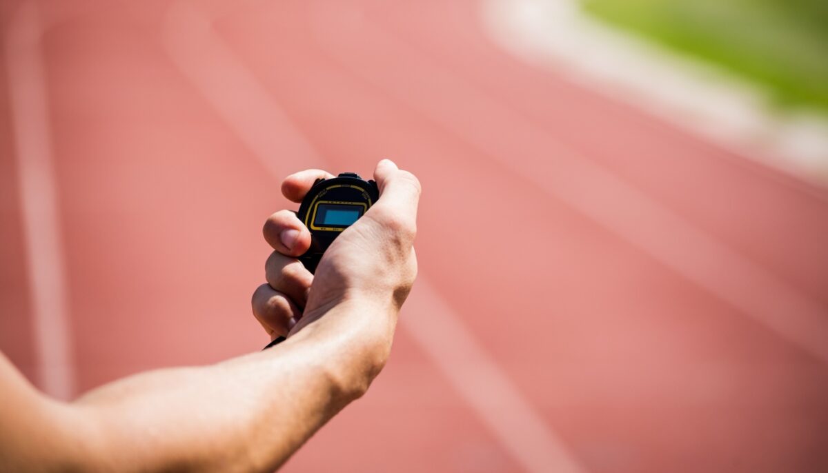 cronometro su pista da running