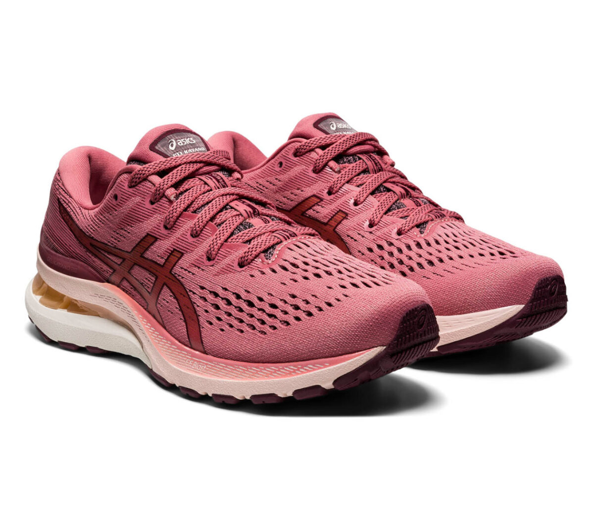 coppia scarpe da running donna asics gel kayano 28 rosa