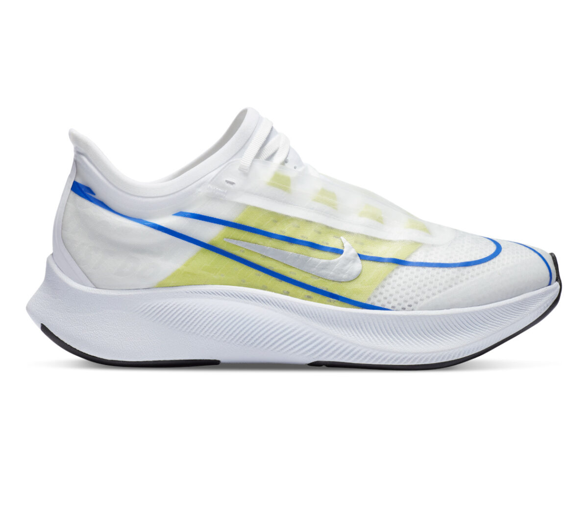 scarpe da running nike zoom fly 3 donna bianche e fluo