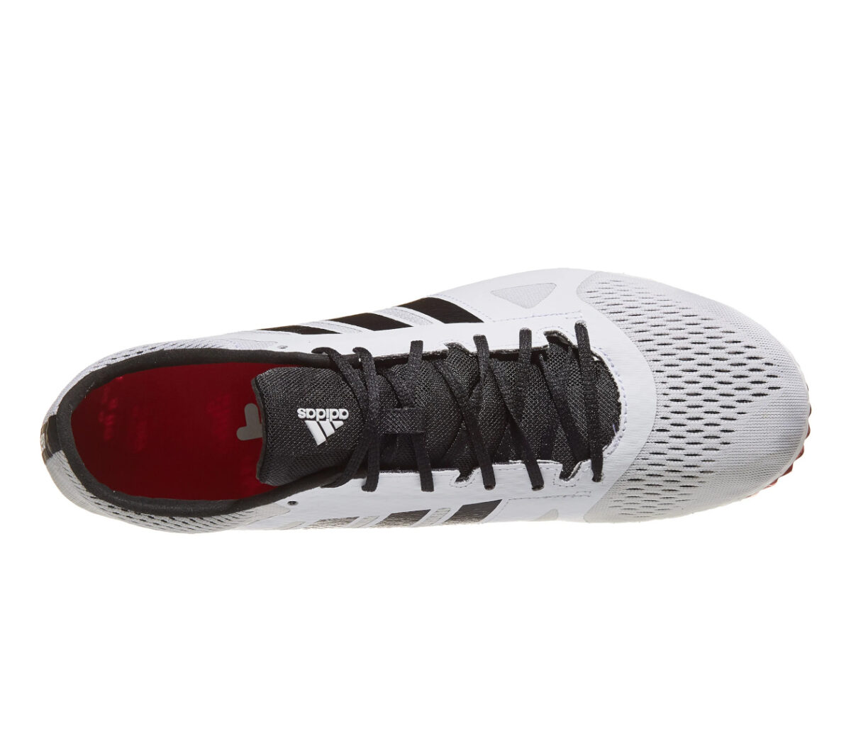 tomaia mesh scarpa da mezzofondo unisex adidas adizero md bianca e rossa