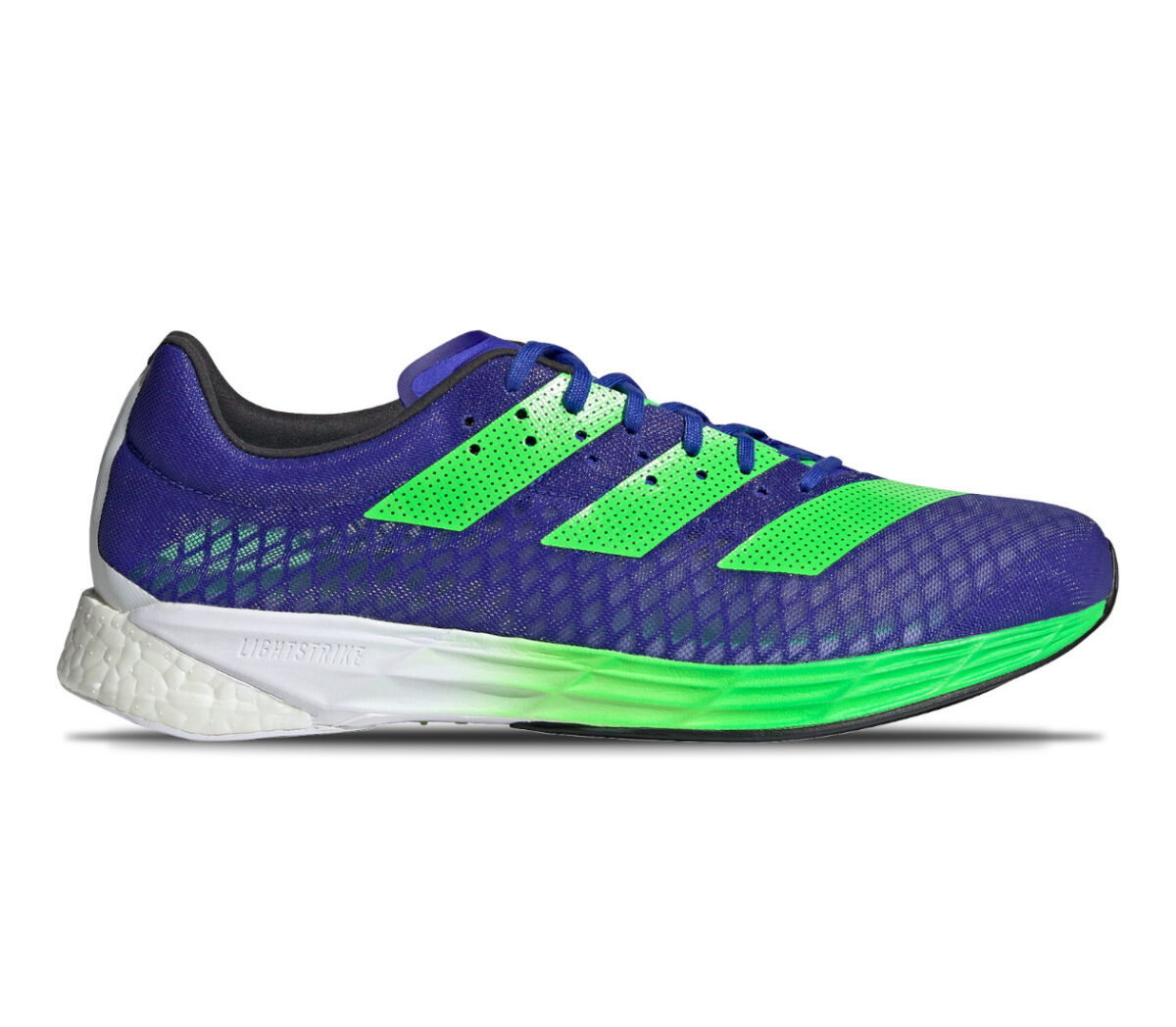 scarpa da running uomo reattiva adidas adizero pro blu e verde