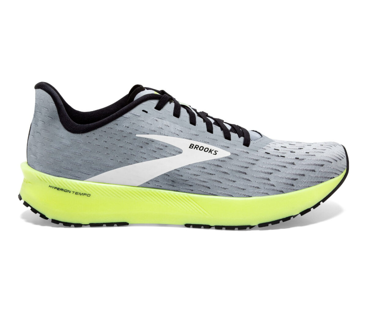 scarpe da running brooks hyperion tempo grigie e fluo