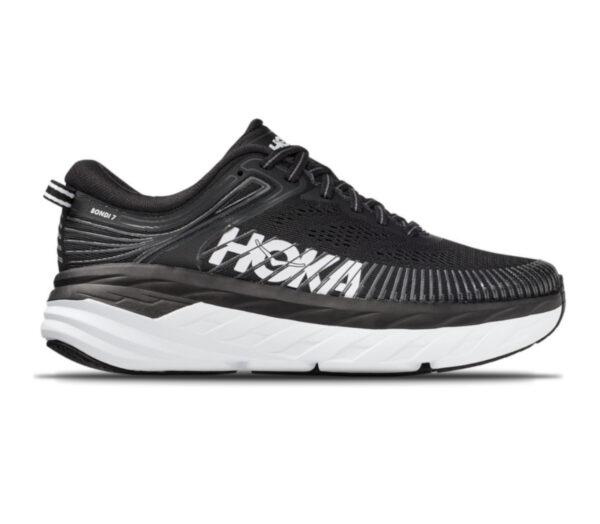 Scarpa Hoka one one bondi 7 uomo black white