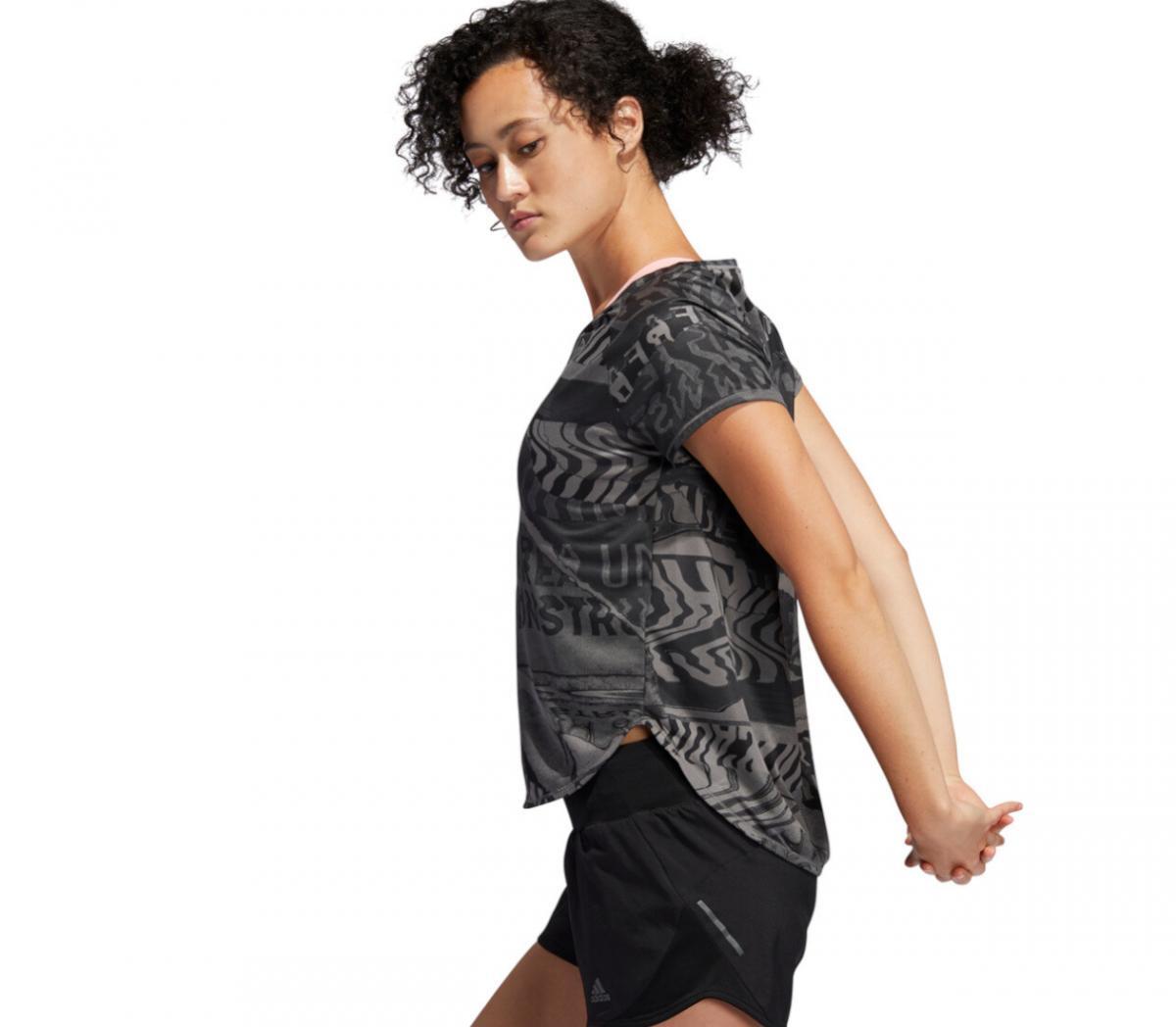 tshirt running donna adidas own the run nera