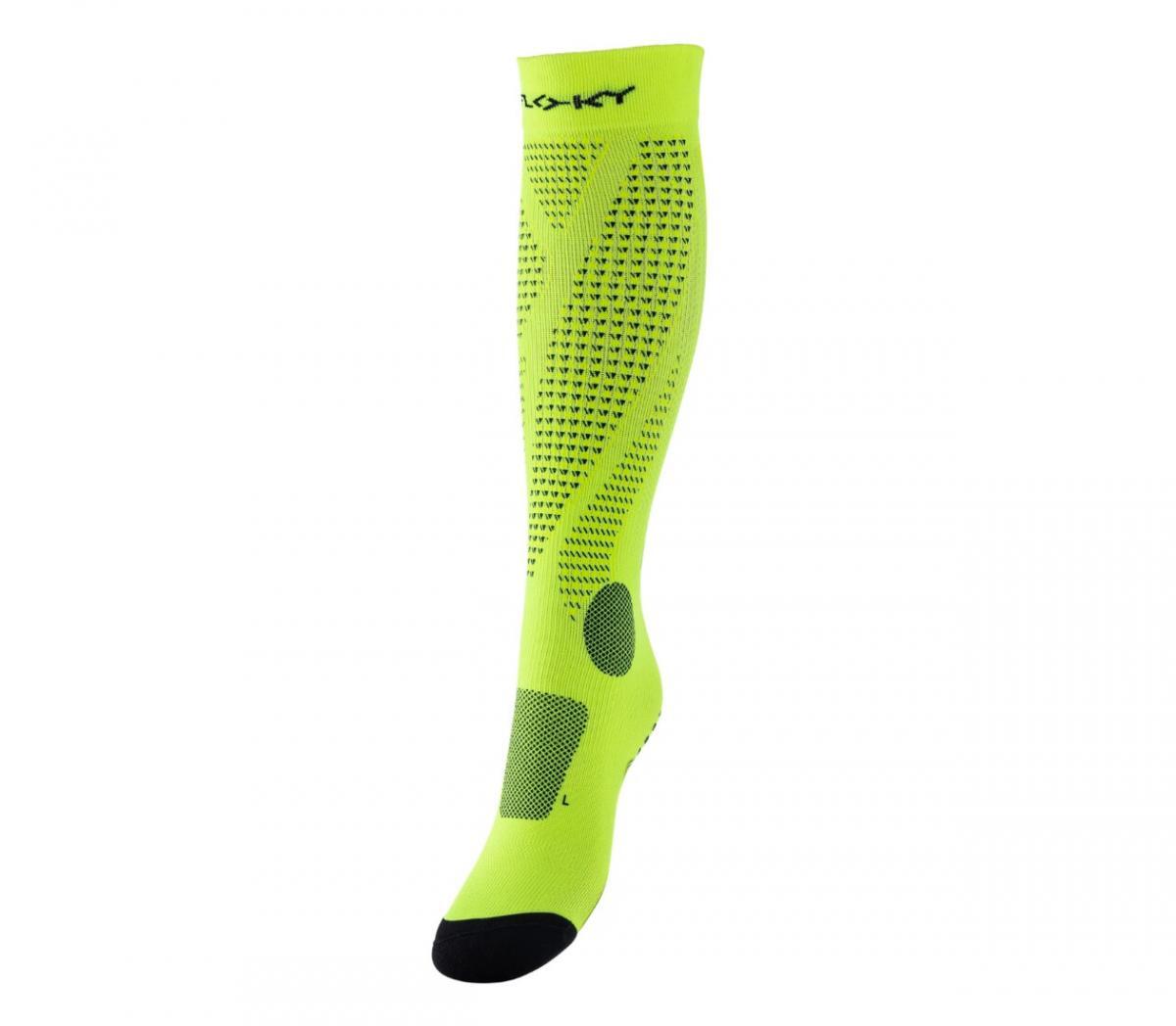 calza a compressione floky run up giallo fluo