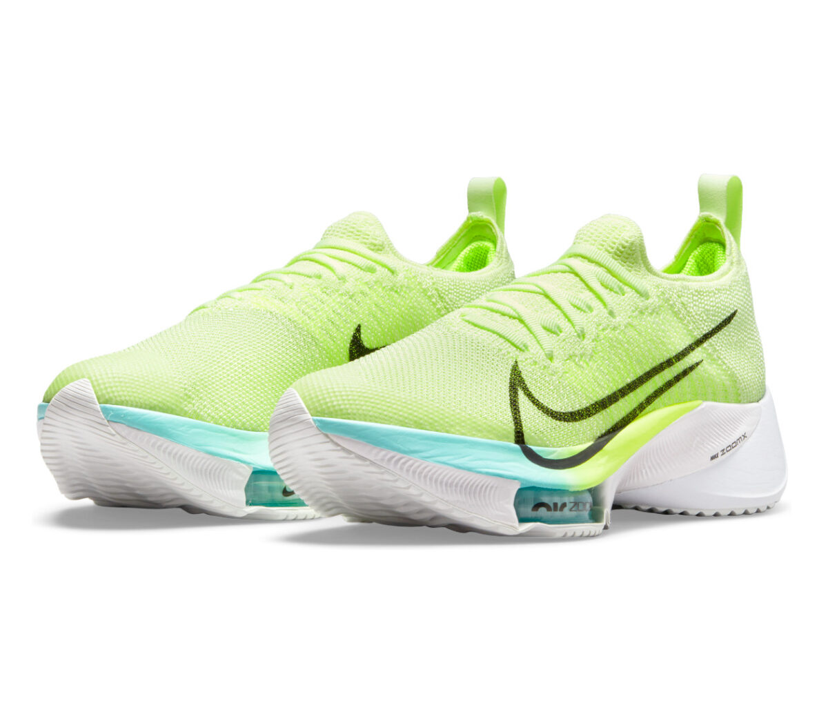 coppia scarpa da running reattiva nike tempo next fluo