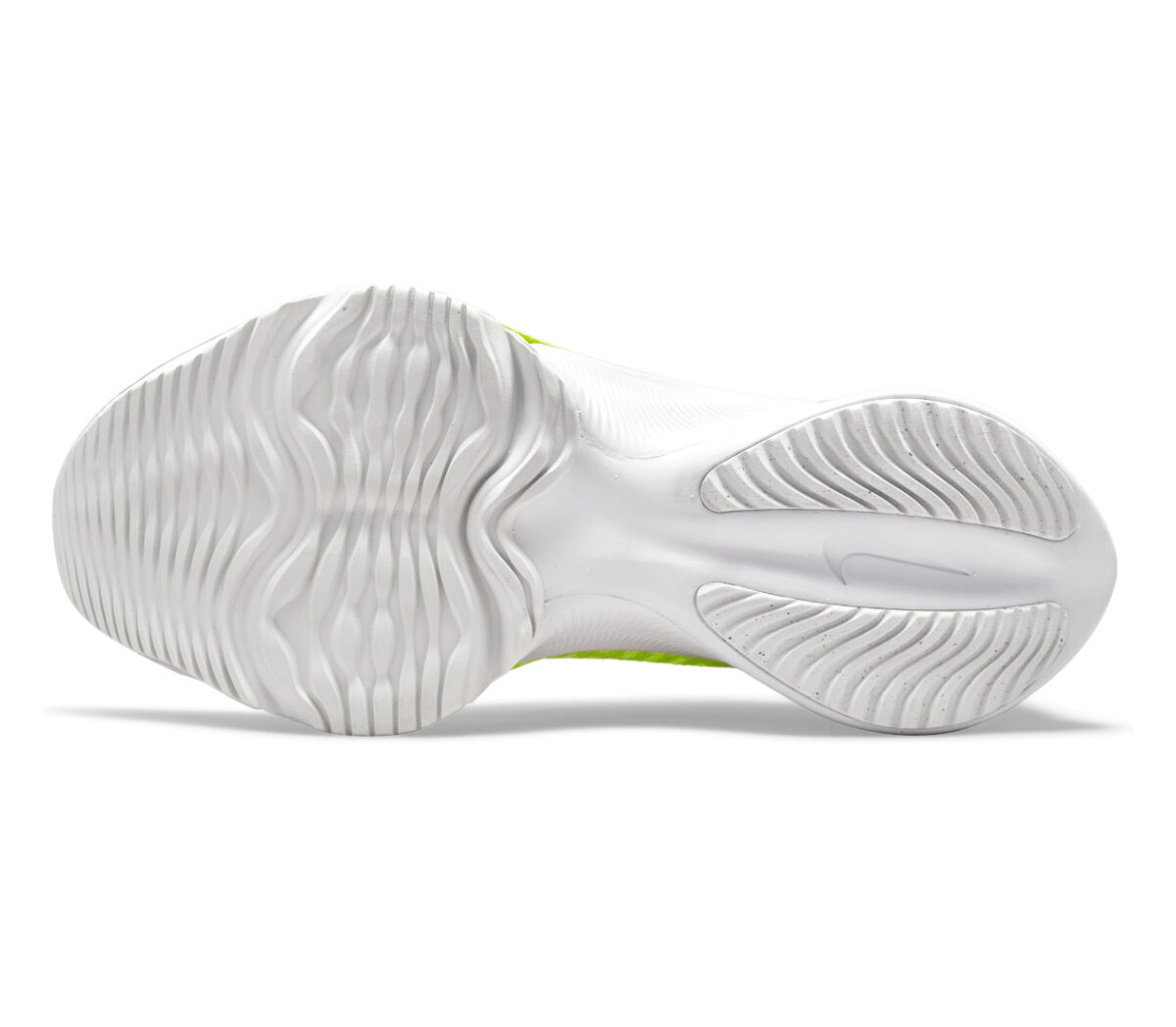 suola scarpa da running reattiva nike tempo next fluo
