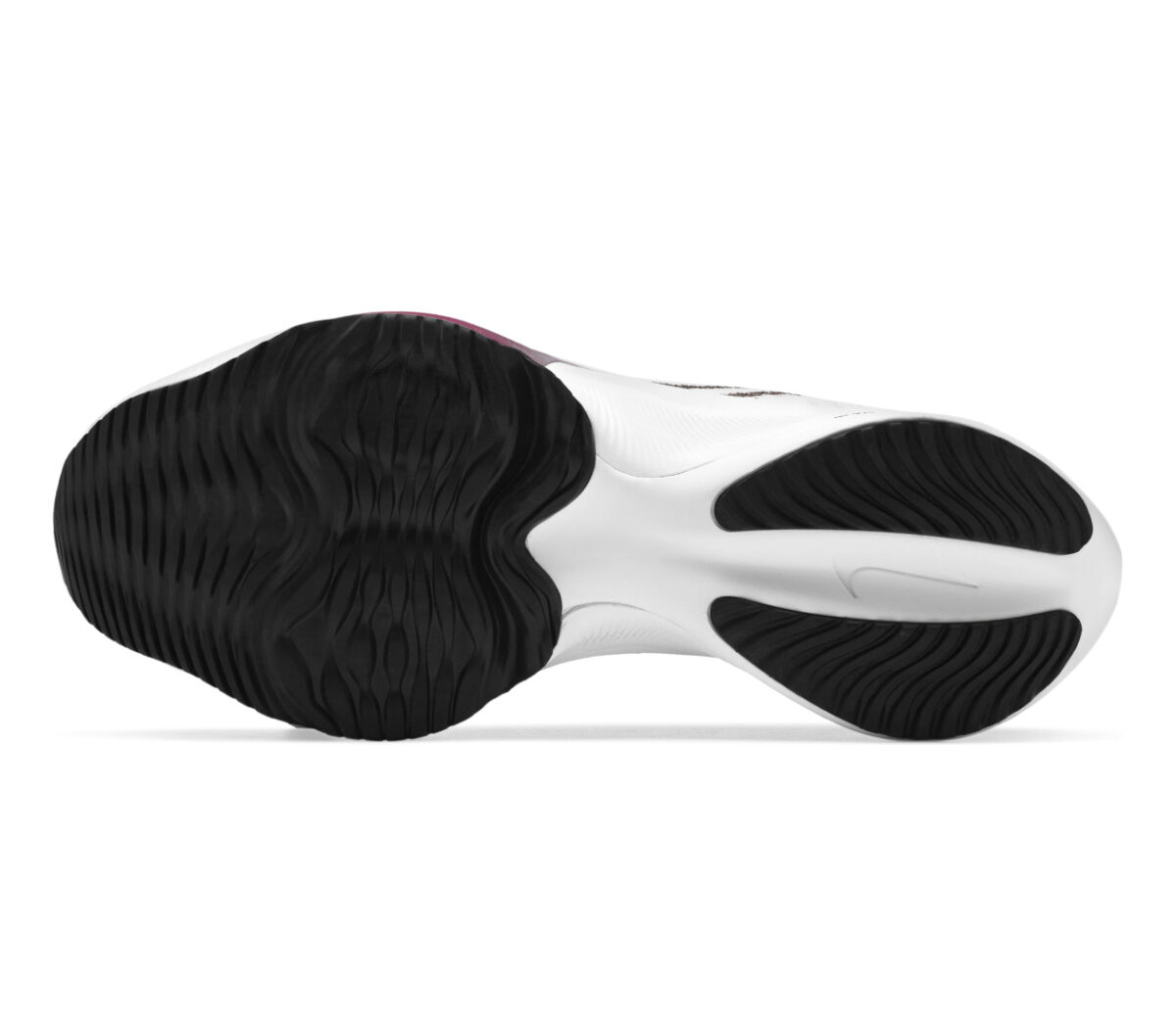 suola scarpa running donna nike zoom tempo % bianca e rosa