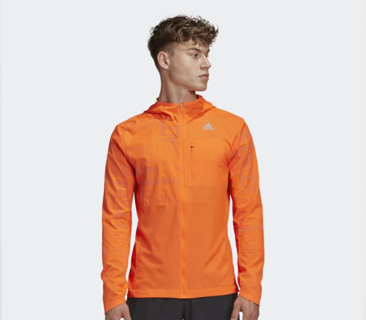 giacca adidas uomo running arancione own the run jkt