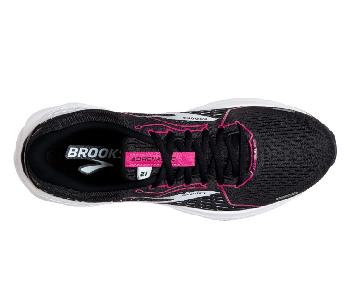 scarpa running donna nera brooks adrenaline gts 21 vista da sopra