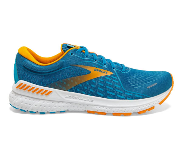 scarpa da running pronazione uomo brooks adrenaline gts 21 azzurre arancio