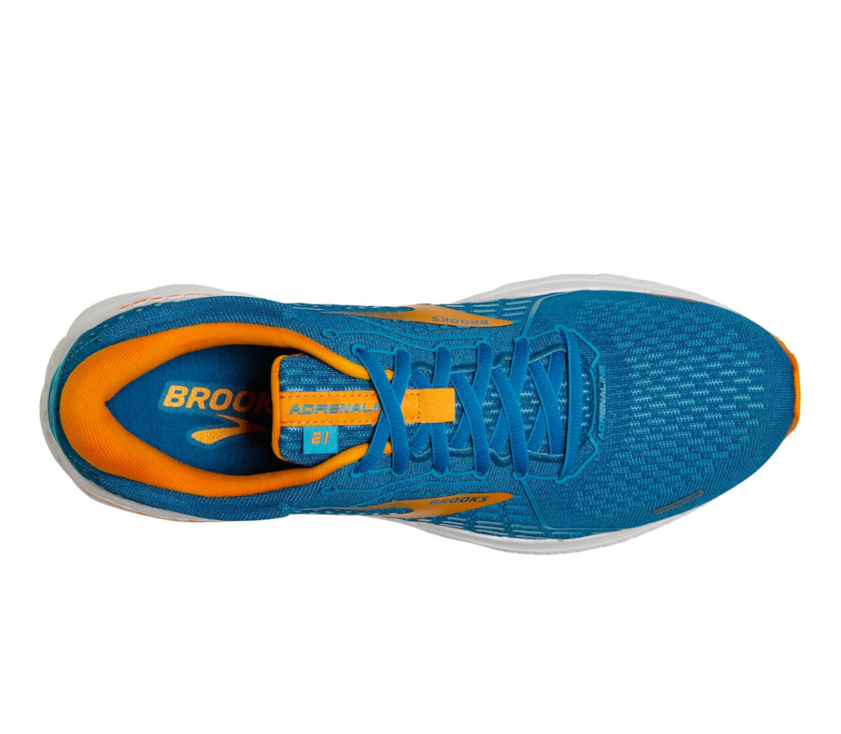 tomaia scarpa da running pronazione uomo brooks adrenaline gts 21 azzurre arancio