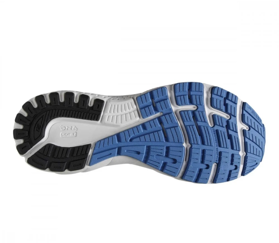 suola scarpe da running neutre brooks adrenaline gts 21 blu e nera