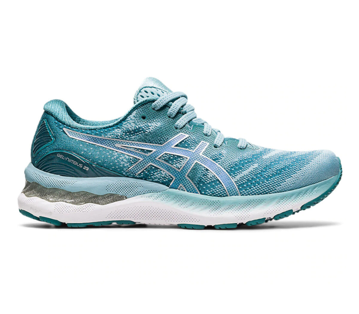 scarpa running asics gel nimbus 23 da donna celeste