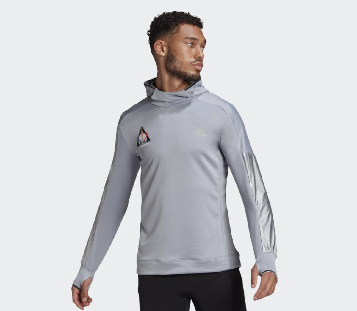 felpa running uomo adidas space hoody grigia