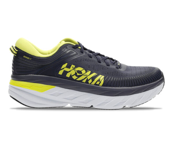 scarpe da running hoka bondi 7 uomo nere e gialle