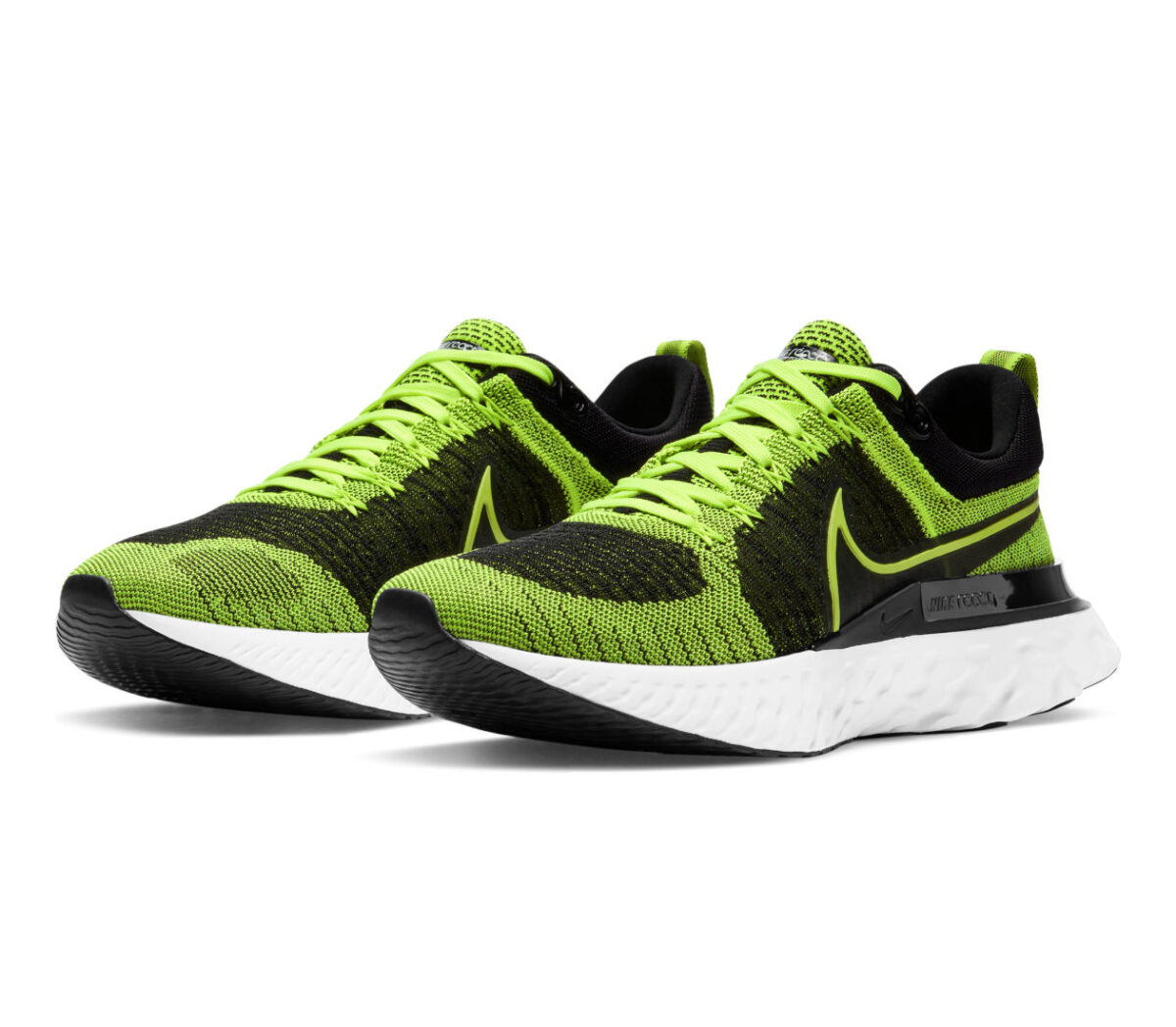 coppia scarpe da running Nike React Infinity Run Flyknit 2 verdi fluo