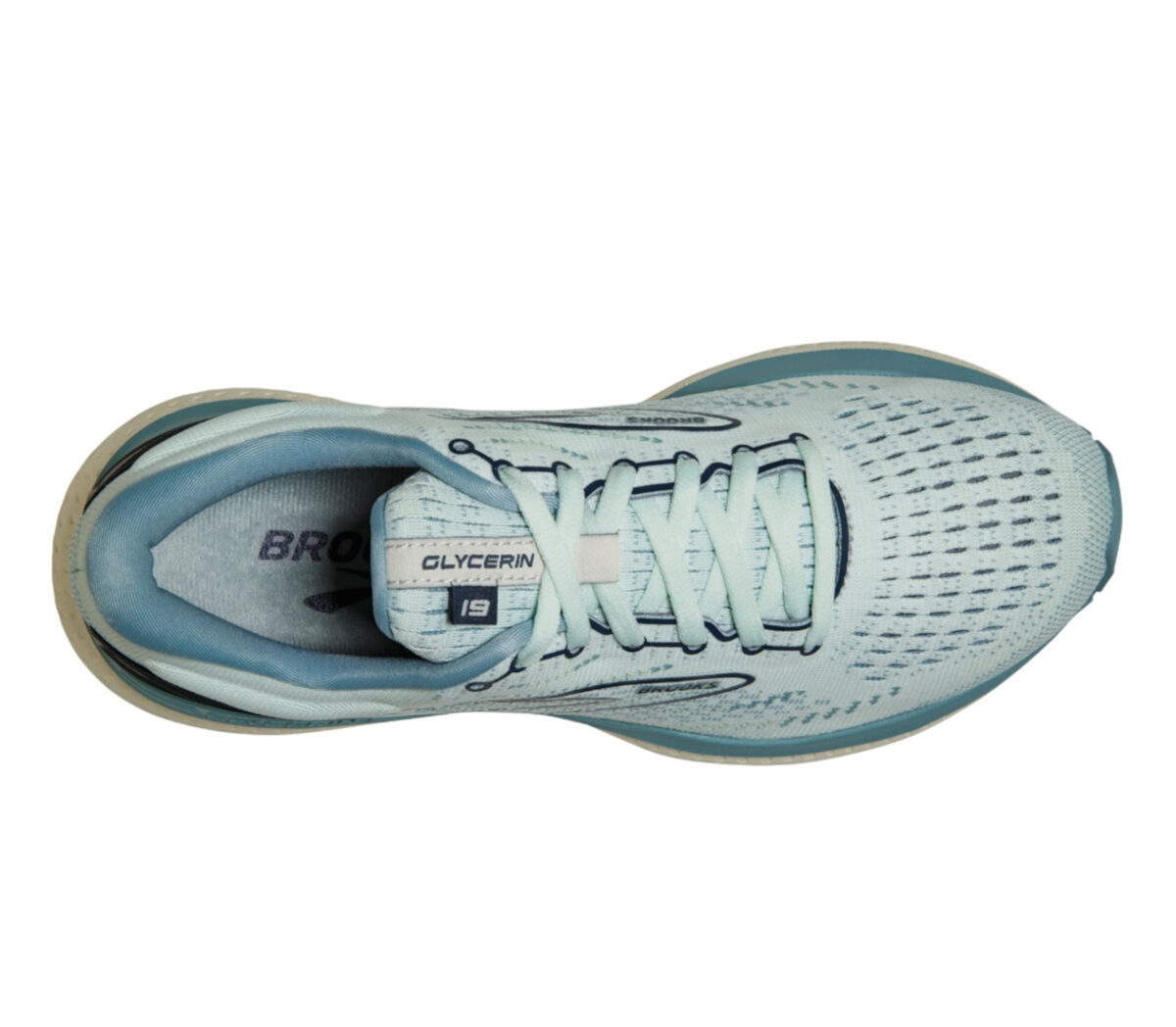 tomaia scarpa da running brooks glycerin 19 donna azzurra