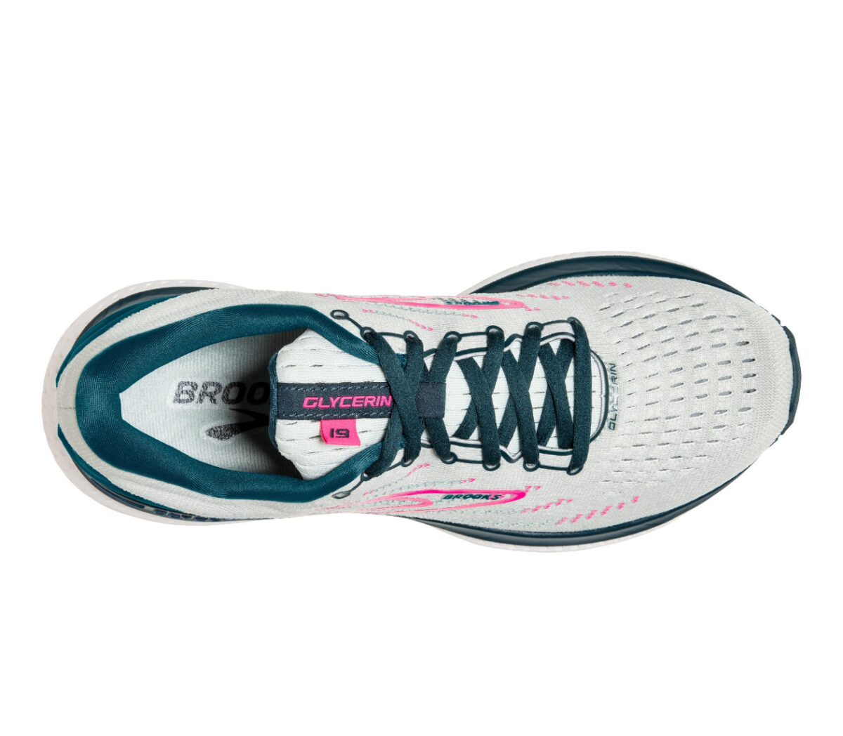tomaia scarpa da running stabile da donna brooks glycerin gts 19 grigio rosa