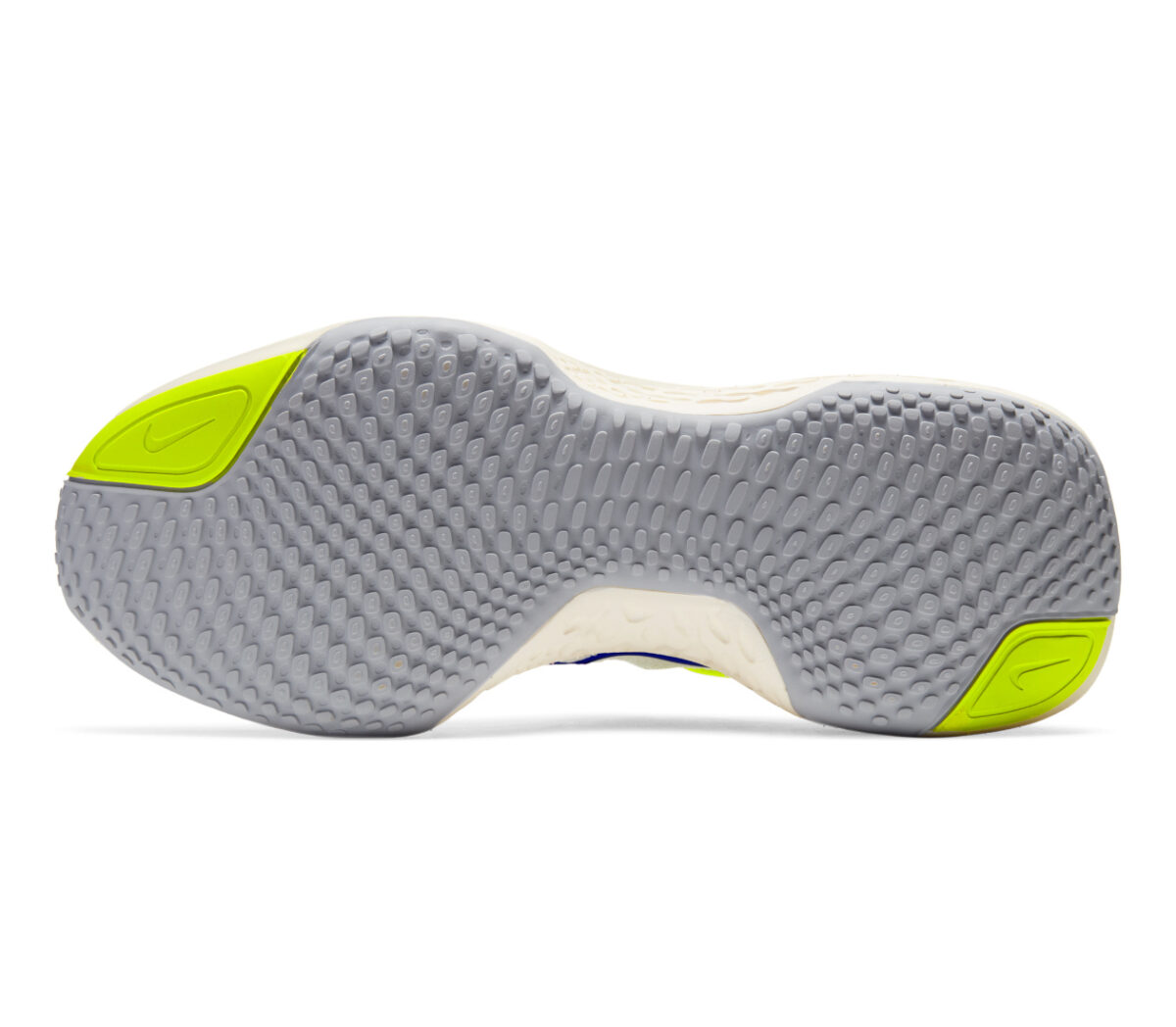 suola scarpa da running uomo nike invincible run fk bianca e blu