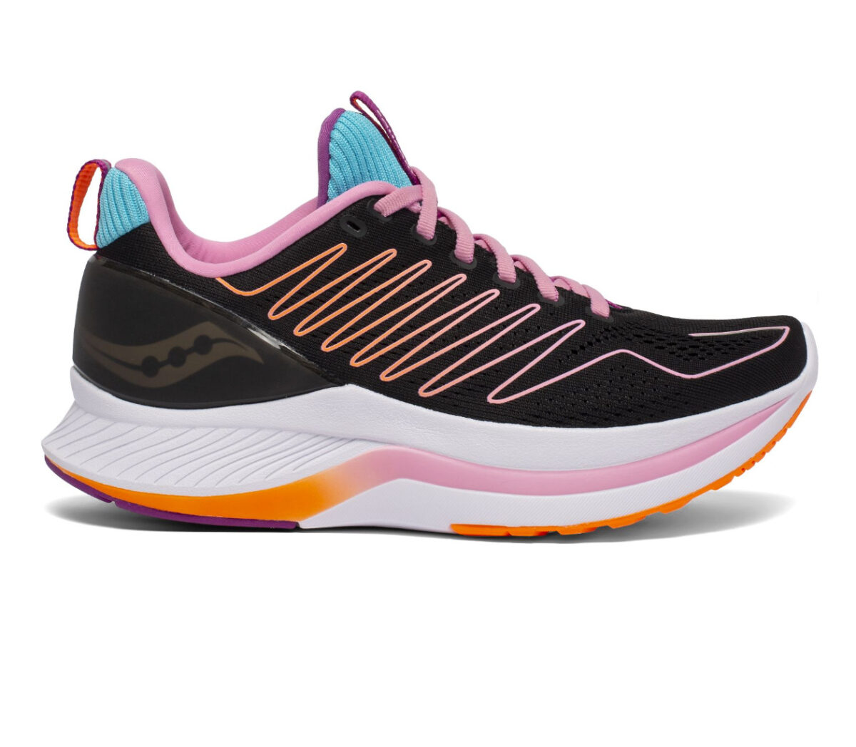 scarpa da running donna saucony endorphin shift nera e rosa