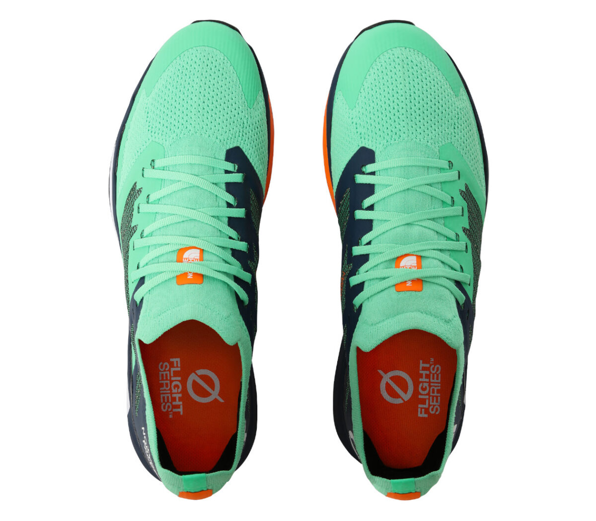 tomaia scarpa da trail the north face azzurra