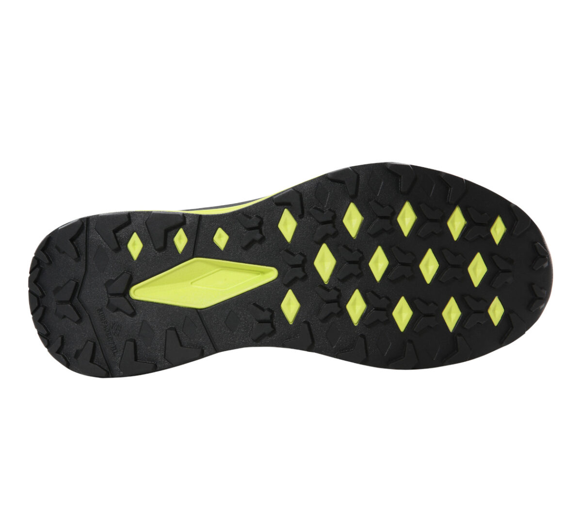 suola scarpa da trail running the north face vective infinite uomo giallo e nera