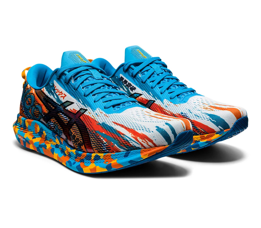 scarpe da triathlon asics noosa tri 13 blu e arancioni
