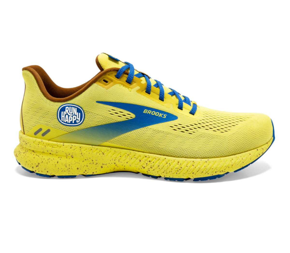 scarpa running uomo ammortizzata brooks launch 8 gialla