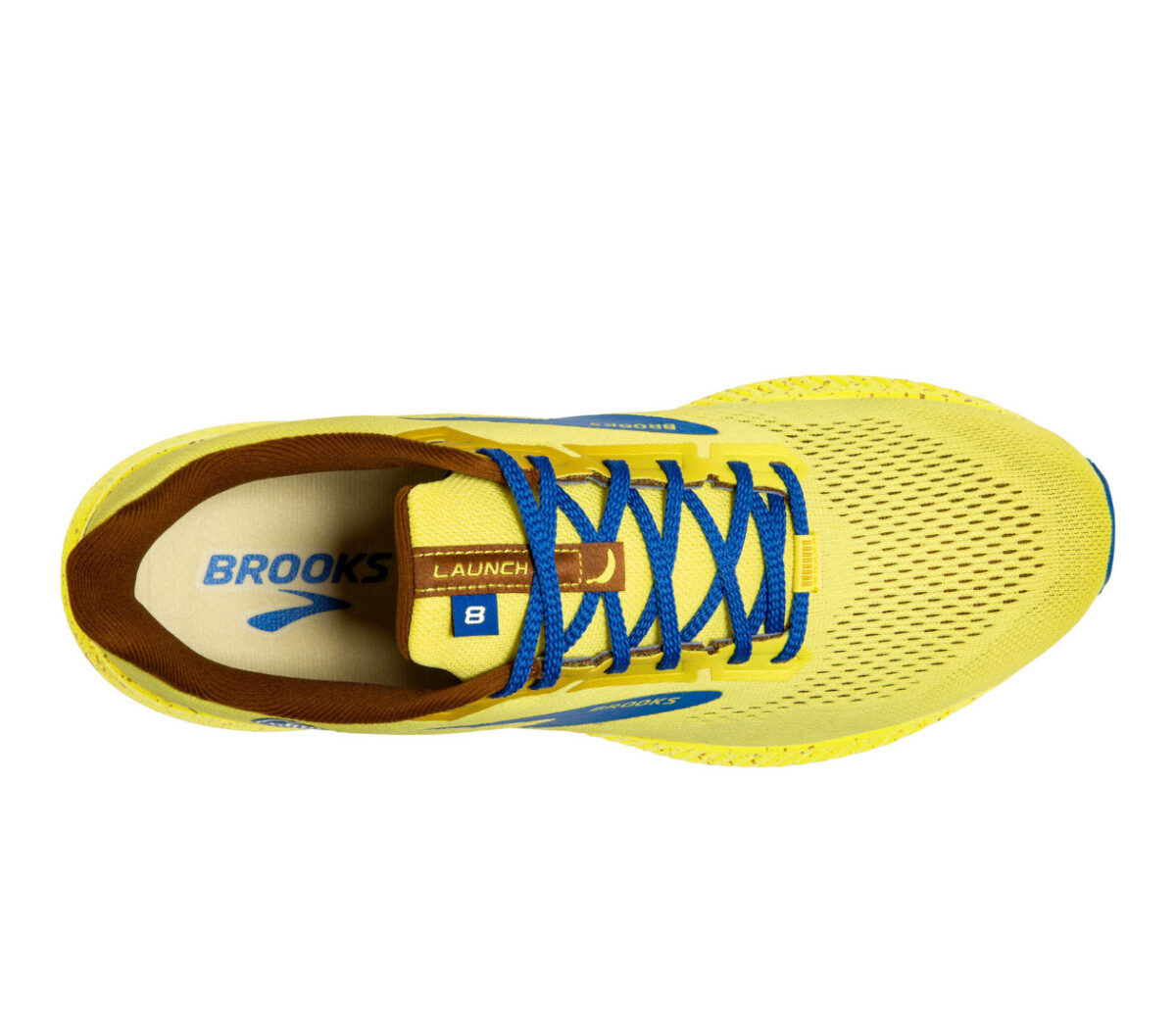 tomaia scarpa running uomo ammortizzata brooks launch 8 gialla
