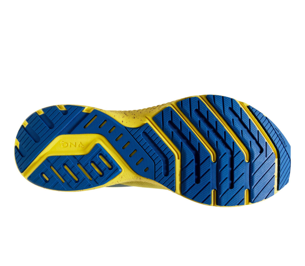 suola scarpa running ammortizzata brooks launch 8 gialla