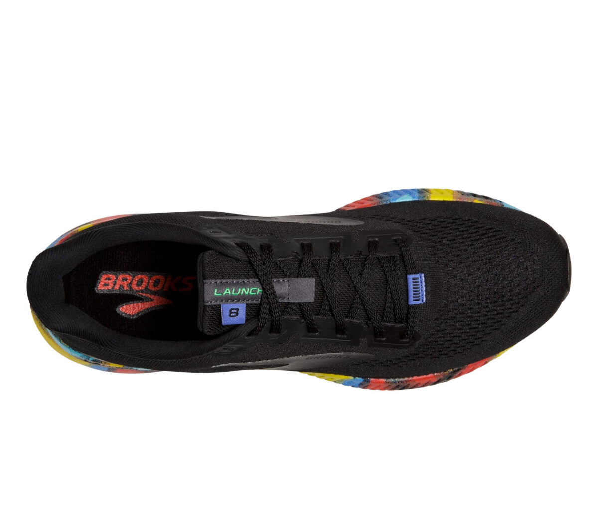 tomaia scarpa running uomo brooks launch 8 nera