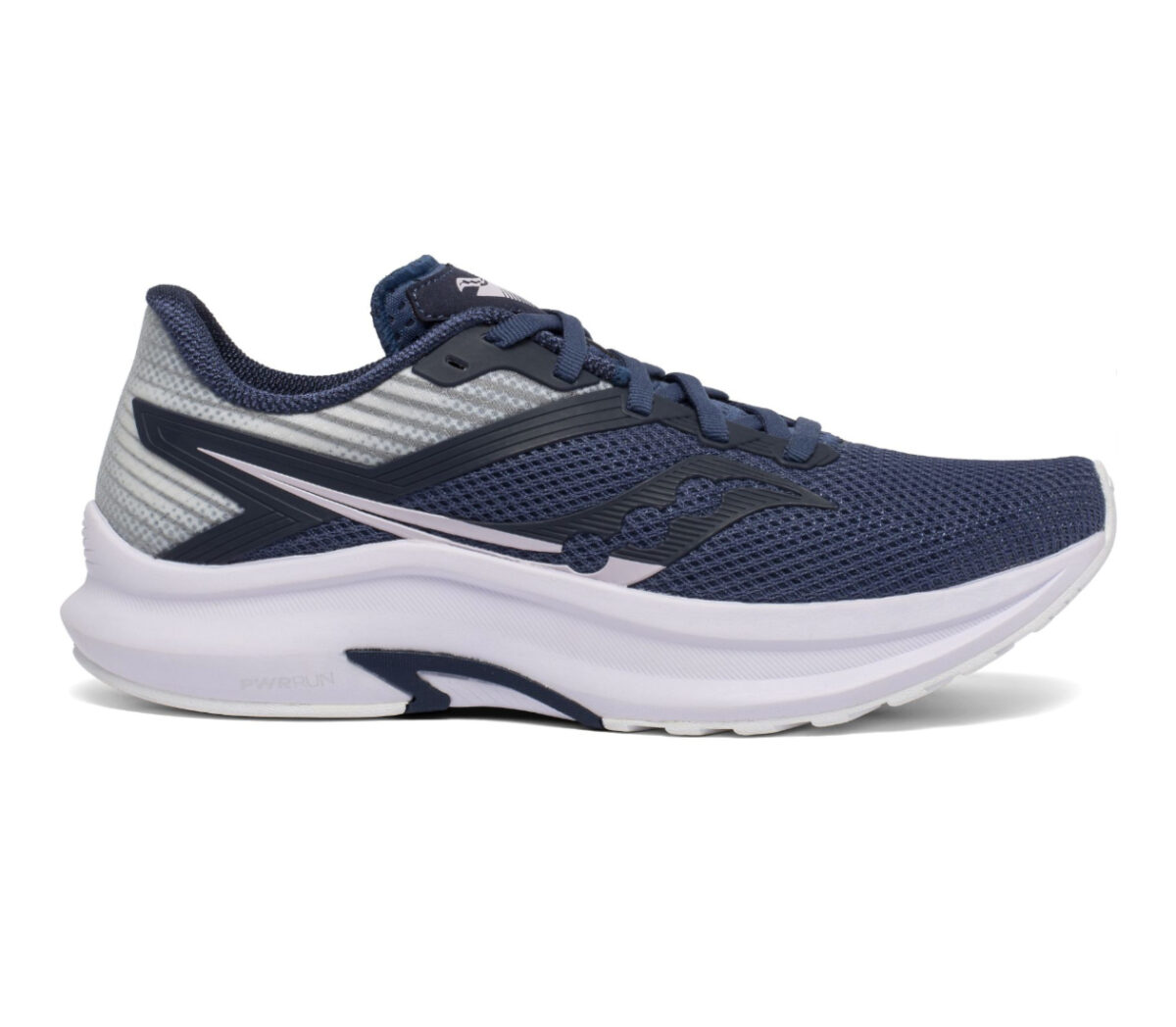 scarpa running leggera da donna saucony axon bianca e blu