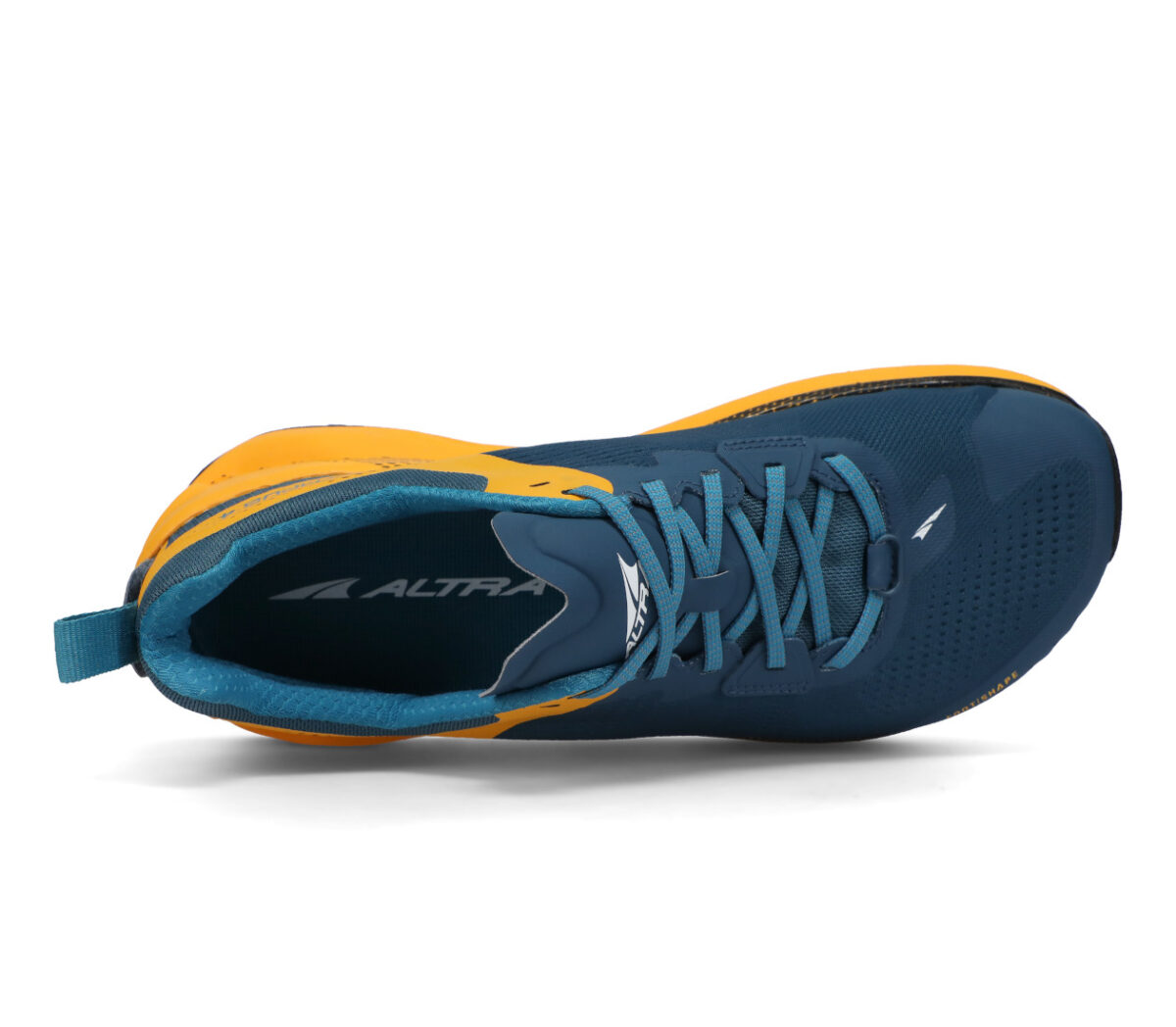 tomaia scarpa da trail running uomo altra olympus 4 gialla e blu