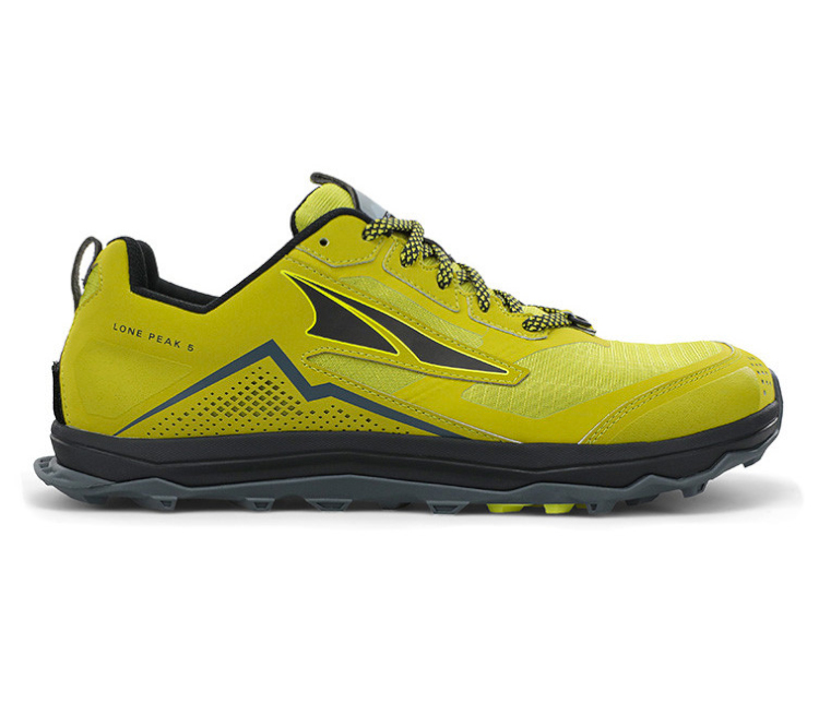 scarpa trail running uomo gialla e nera altra running lone peak 5