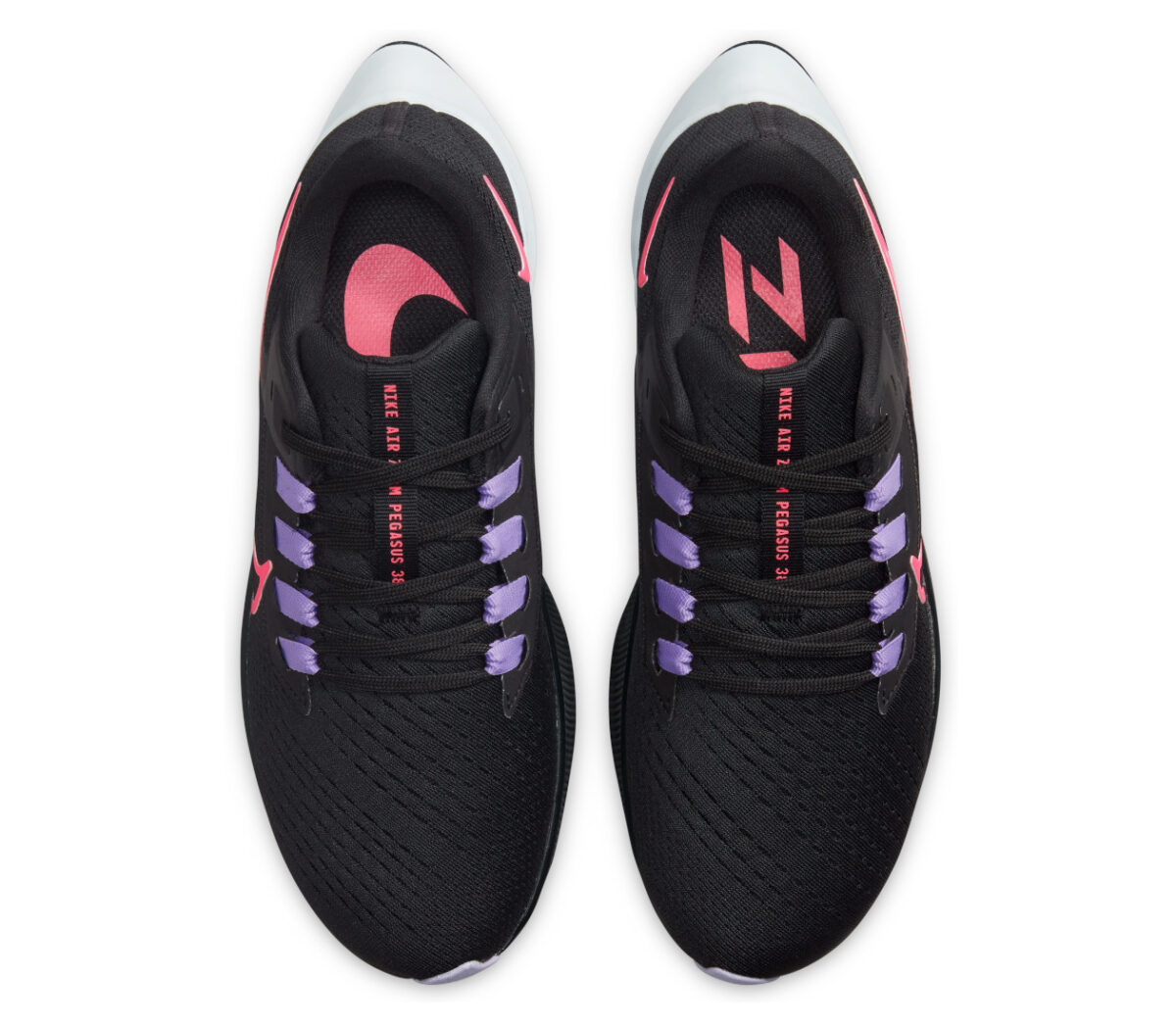 tomaia scarpa da running neutra donna nike pegasus 38 nera e rosa