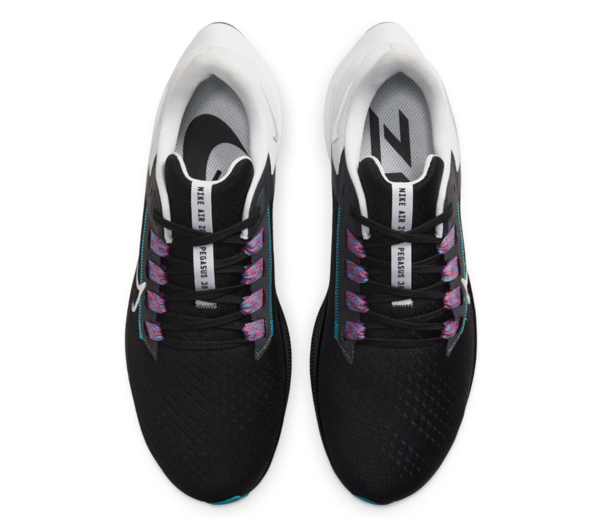 tomaia scarpa running uomo nike pegasus 38 nera bianca