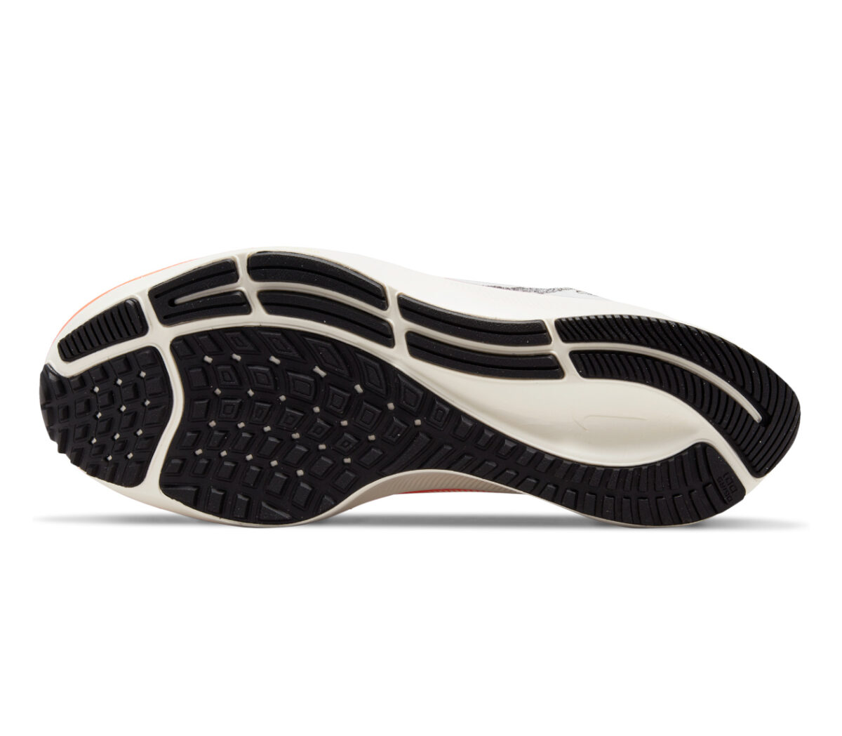 suola scarpa running donna nike zoom pegasus bianca e rosa