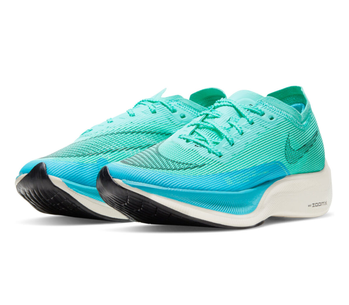 coppia scarpa da running nike zoomx vaporfly next 2 da donna azzurra