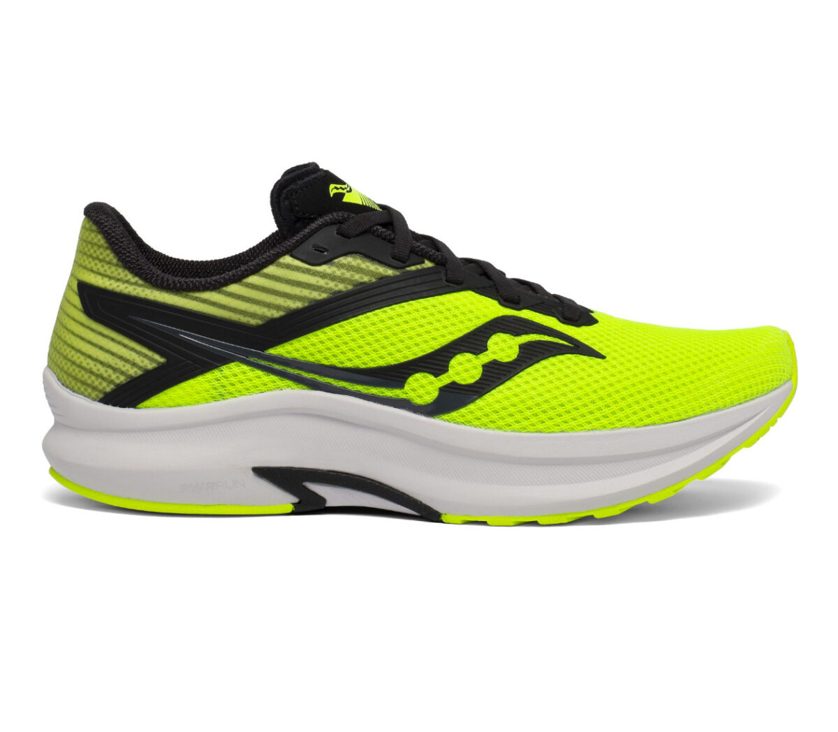 scarpa running uomo saucony axon giallo fluo e nera