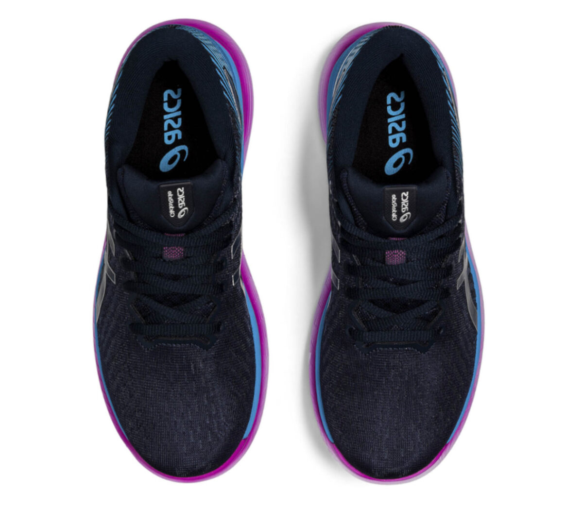 tomaia scarpa da running per donna asics glideride 2 blu e rosa