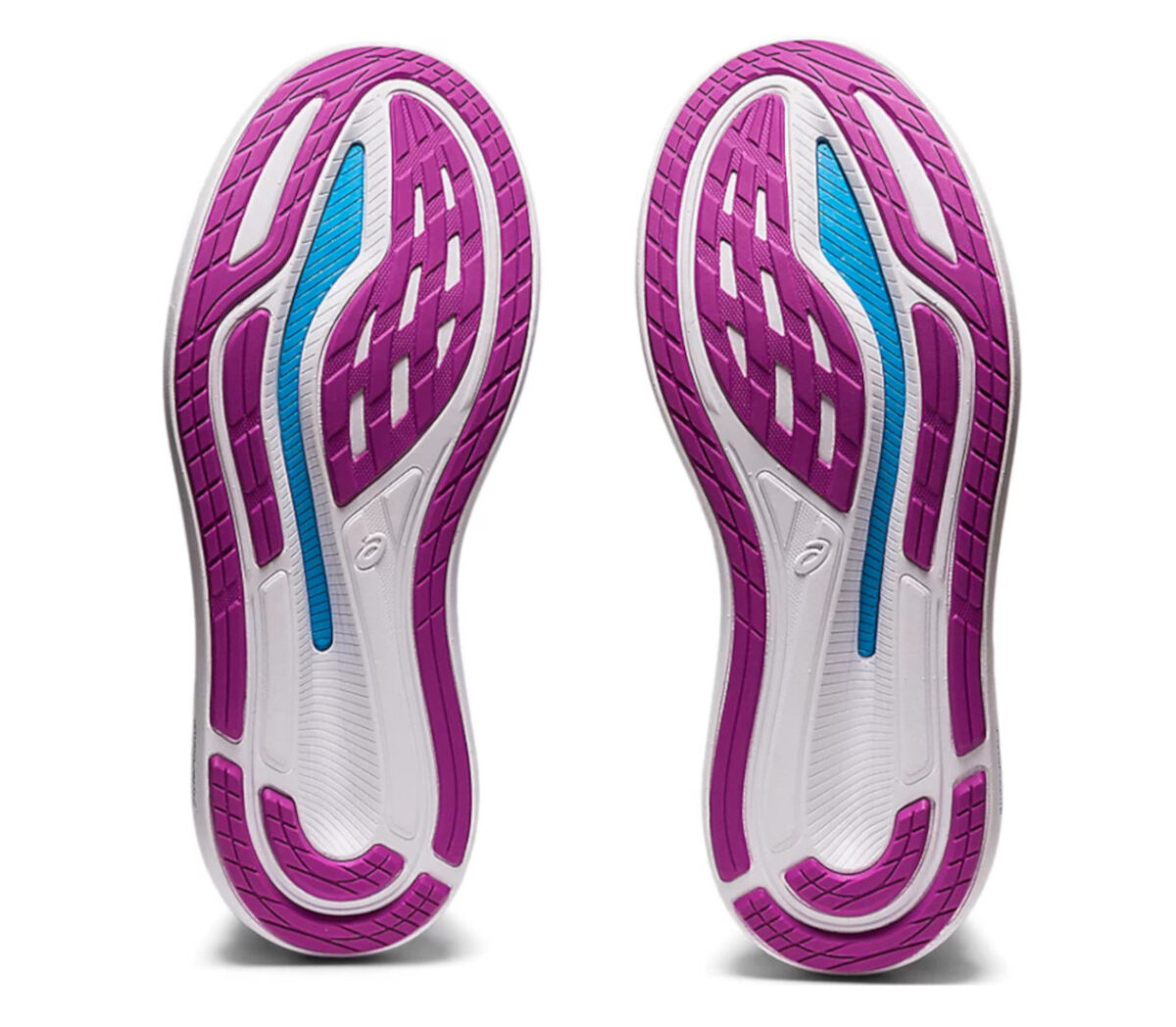 suola scarpa da running per donna asics glideride 2 blu e rosa