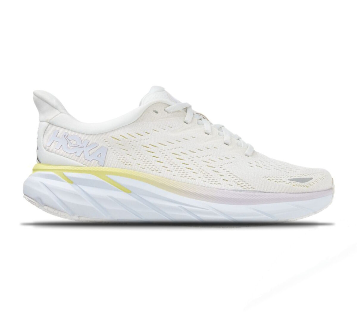 Scarpa Hoka One One clifton 8 donnaBLANC DE BLANC / BRIGHT WHITE