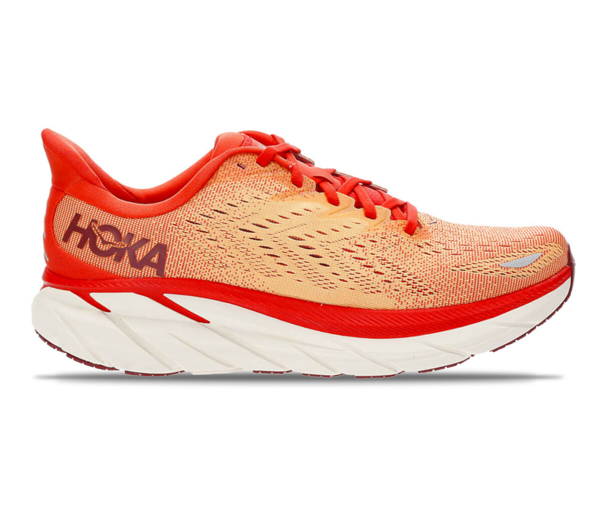 scarpa da running uomo Hoka Clifton 8 rossa