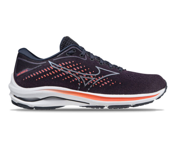 scarpa running donna neutra viola mizuno wave rider 25