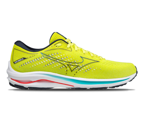 scarpa da running uomo mizuno wave rider 25 giallo fluo