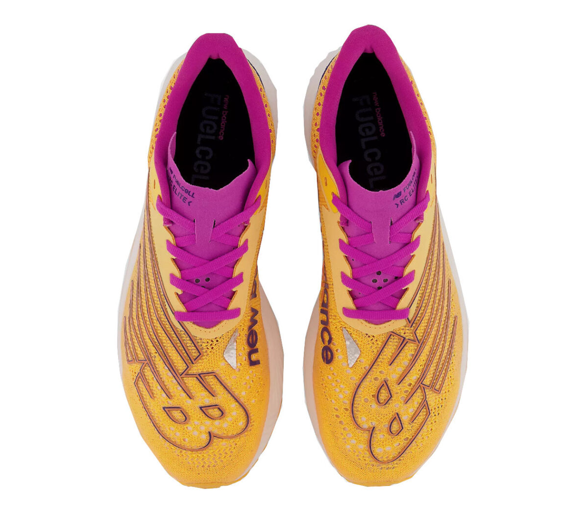 Tomaia Scarpe new balance fuelcell RC elite 2 uomo Vibrant apricot con magenta pop e victory blue