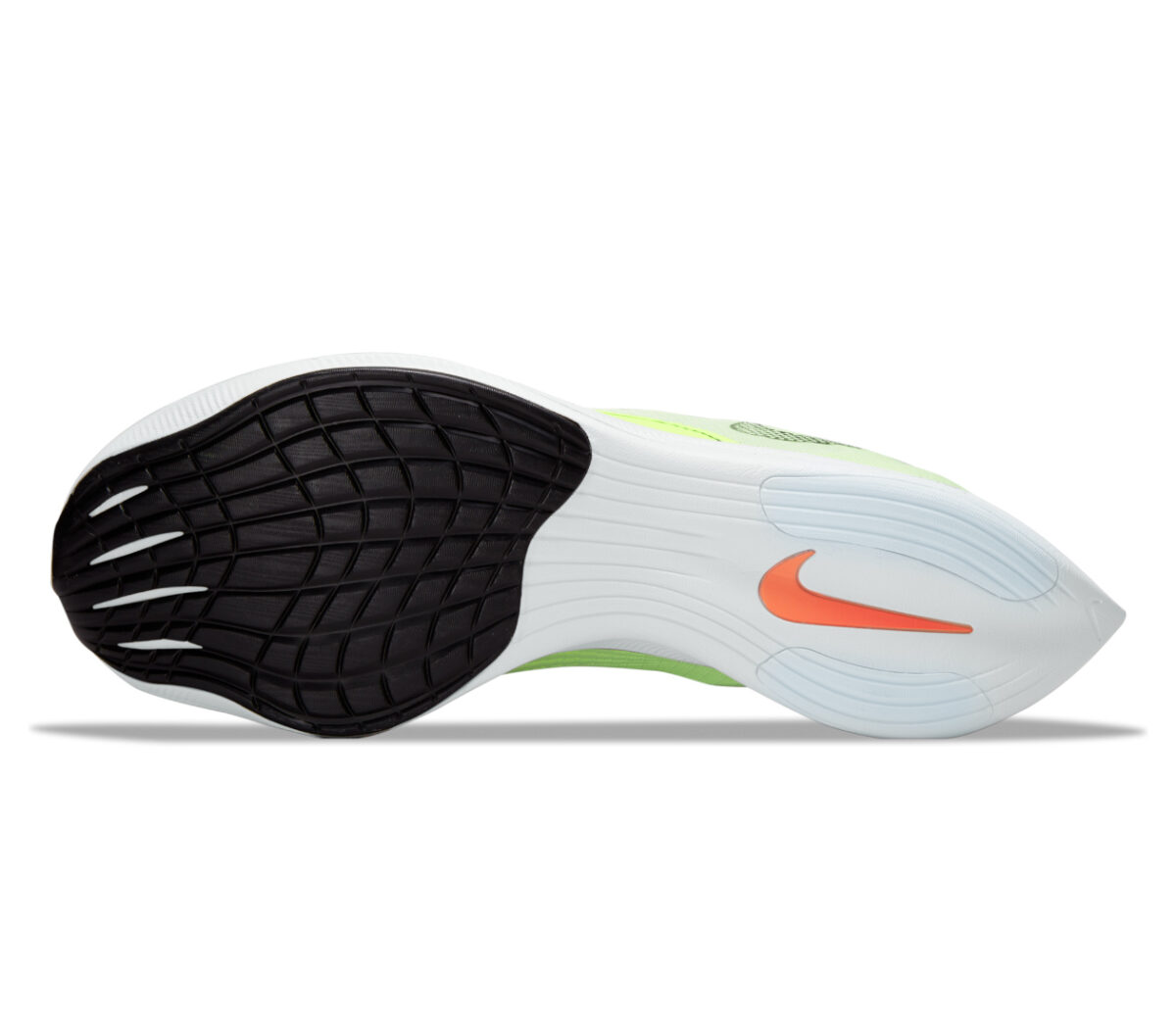 suola scarpa running fibra di carbonio nike vaporfly next 2 fluo da uomo