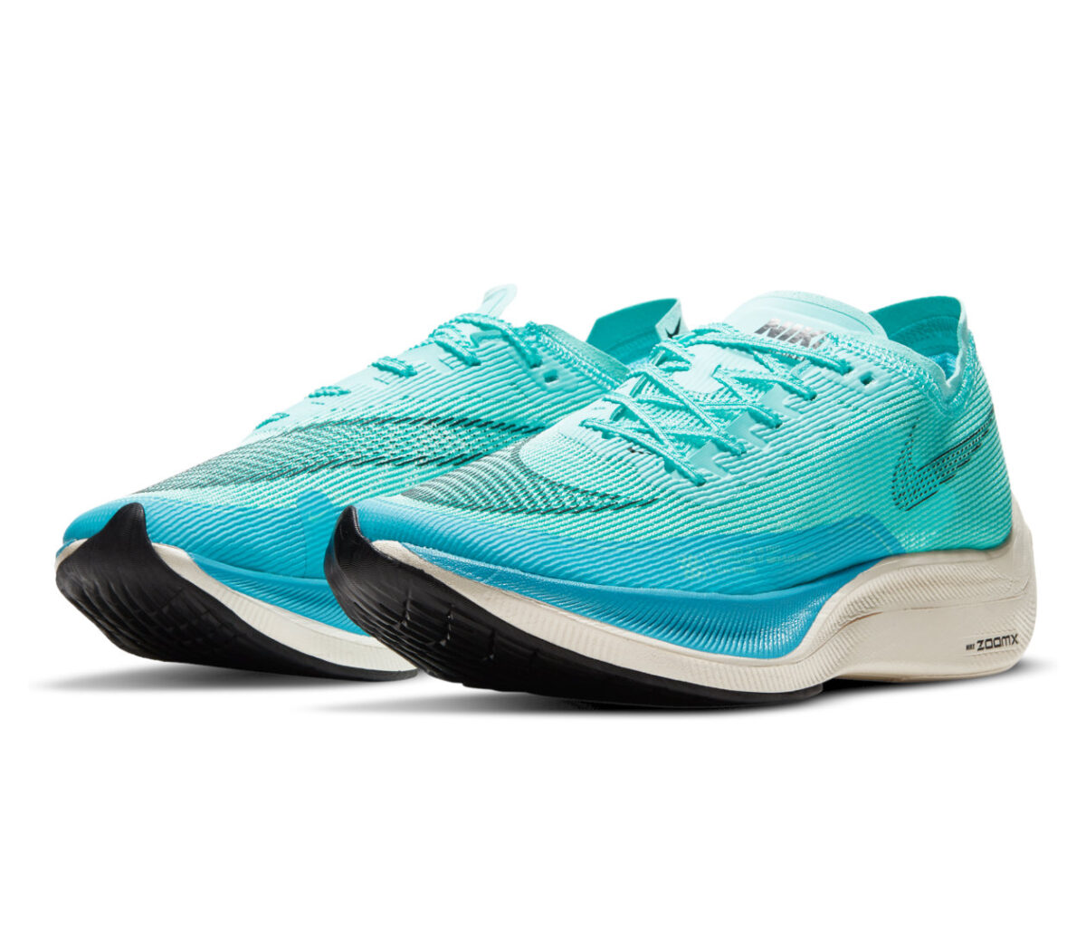 coppia scarpa da gara nike zoom x vaporfly 2 azzurra da uomo
