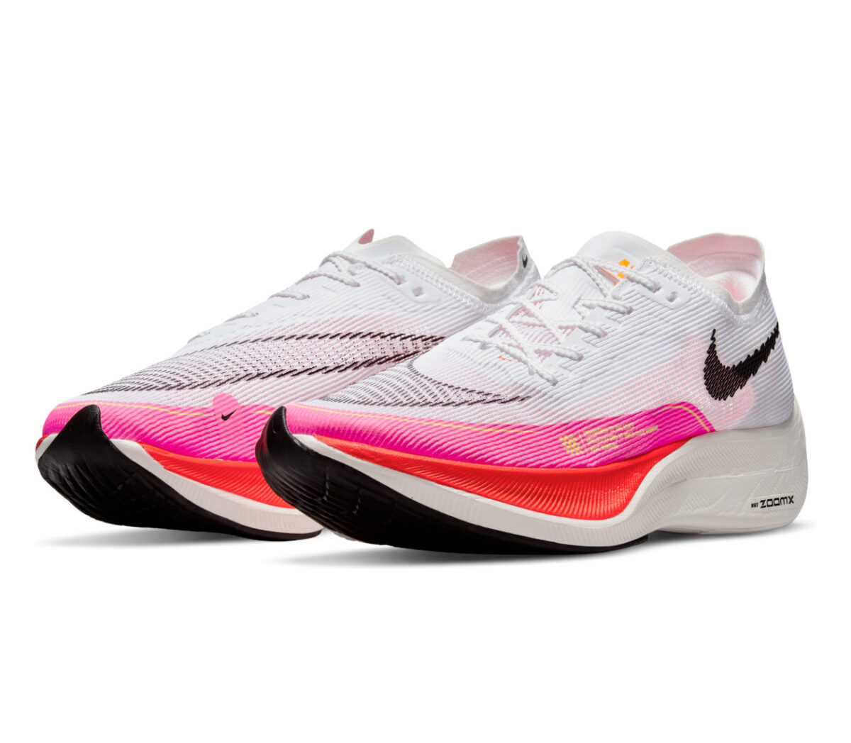coppia nike zoomx vaporfly 2 next bianche e rosa